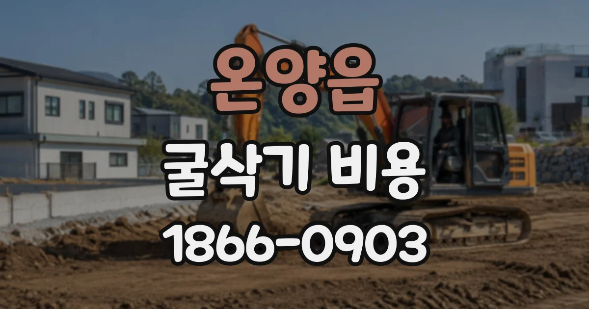 온양읍 굴삭기비용