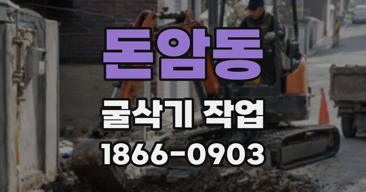 돈암동 굴삭기 작업