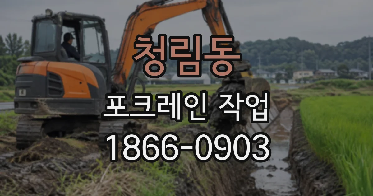 청림동 포크레인작업