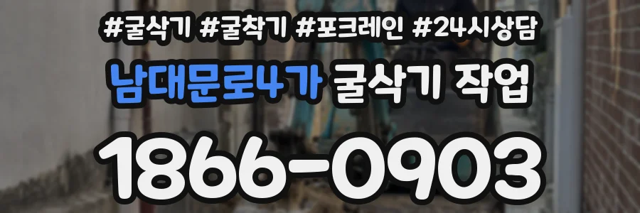 남대문로4가 굴삭기 작업