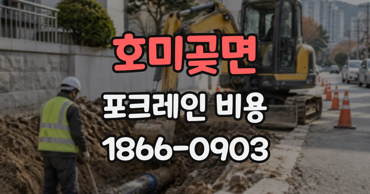 호미곶면 포크레인비용