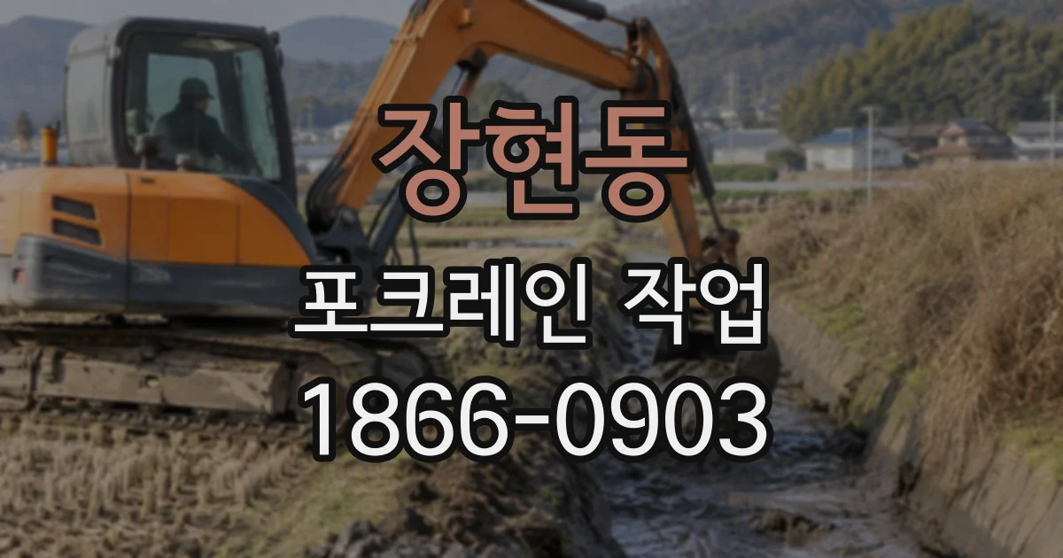 장현동 포크레인작업