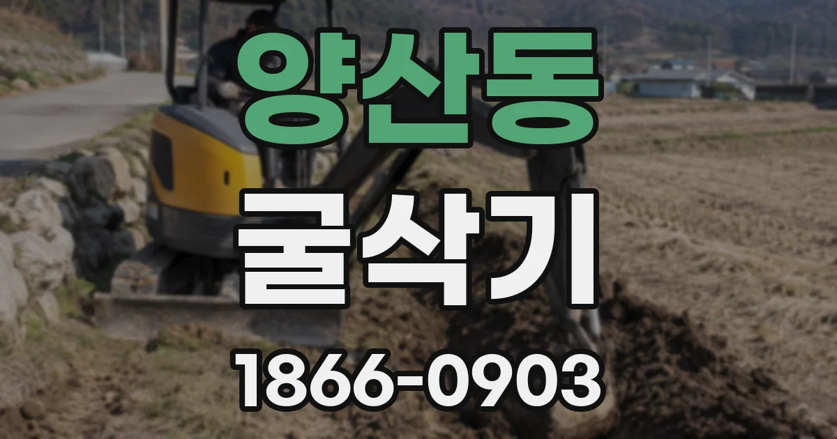 양산동 굴삭기