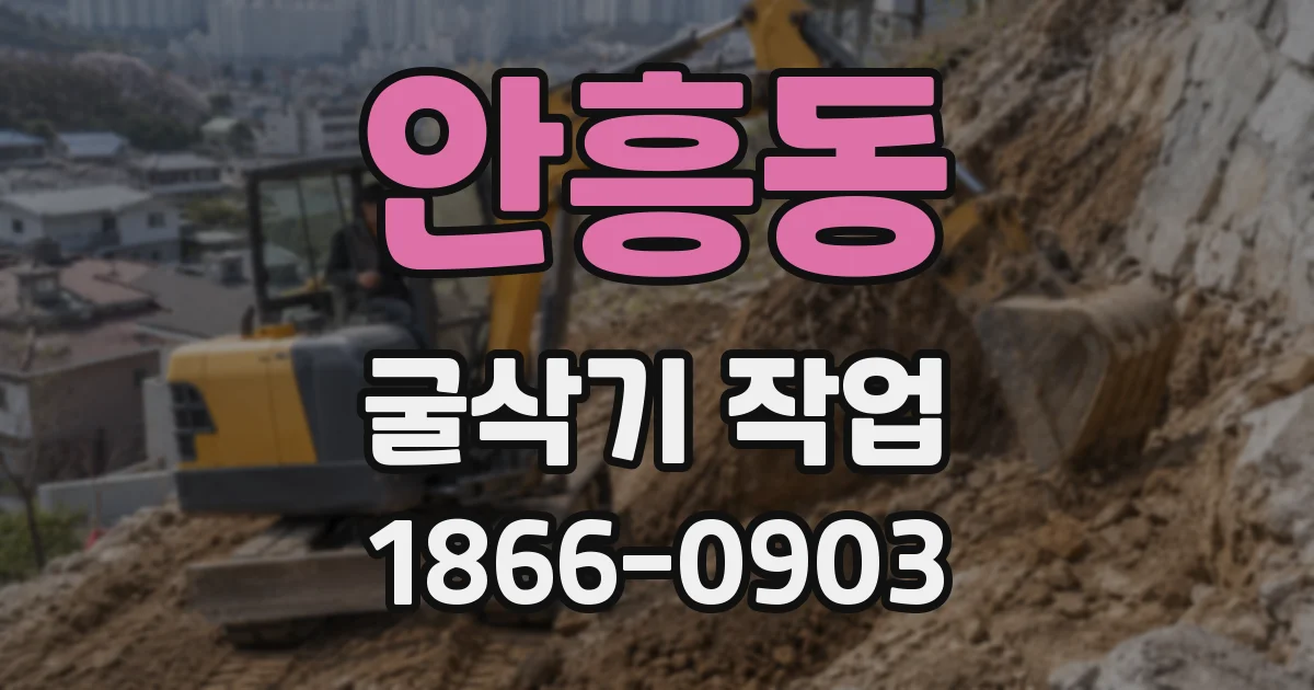 안흥동 굴삭기 작업