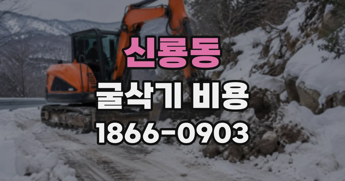 신룡동 굴삭기비용