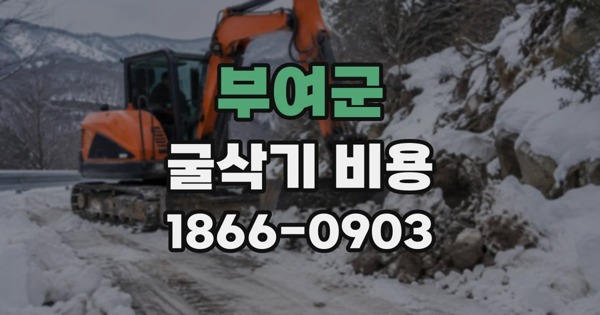 부여군 굴삭기비용