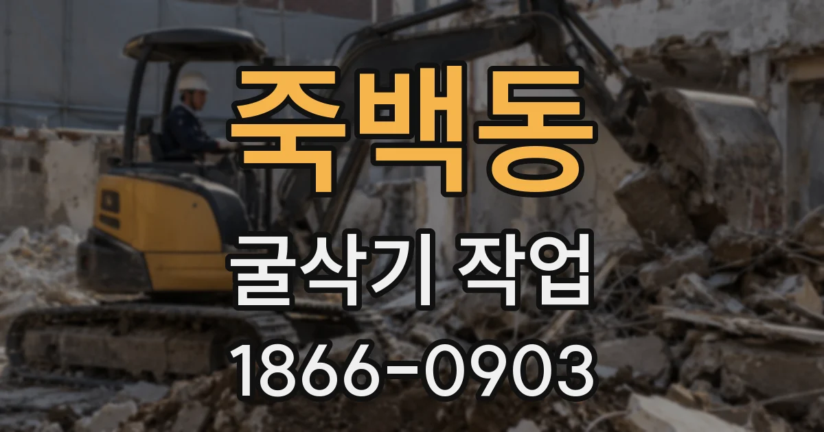 죽백동 굴삭기 작업