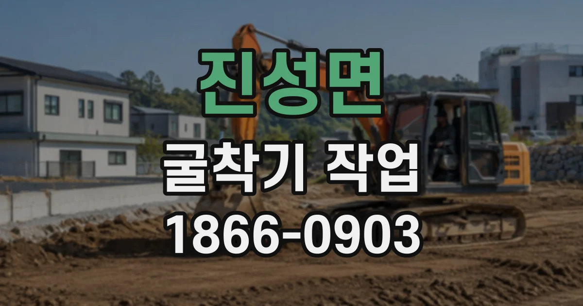 진성면 굴착기작업