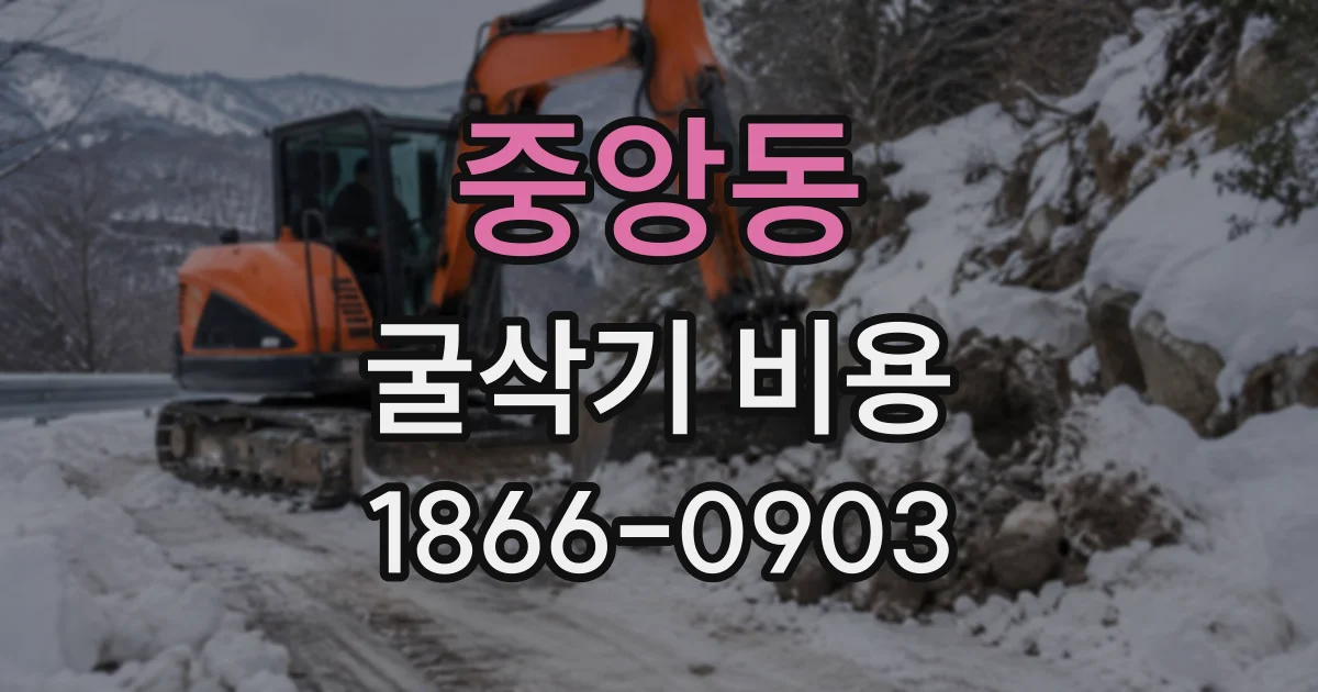 중앙동 굴삭기비용