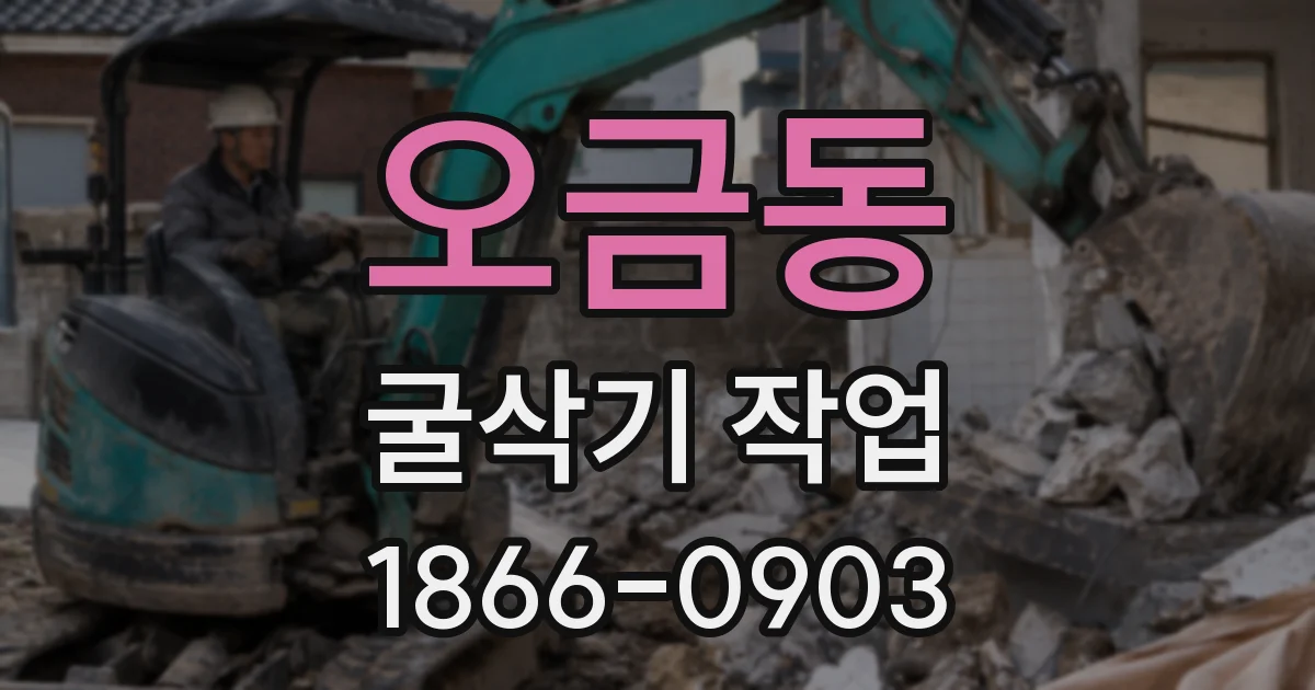 오금동 굴삭기 작업