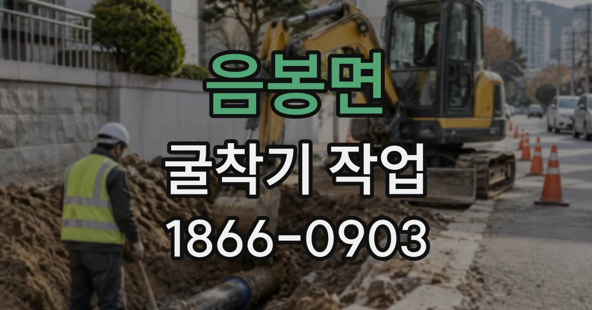음봉면 굴착기작업