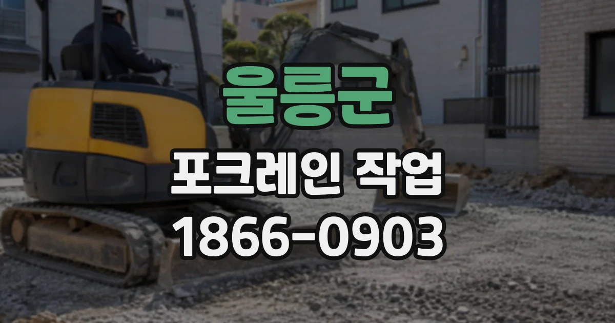 울릉군 포크레인작업