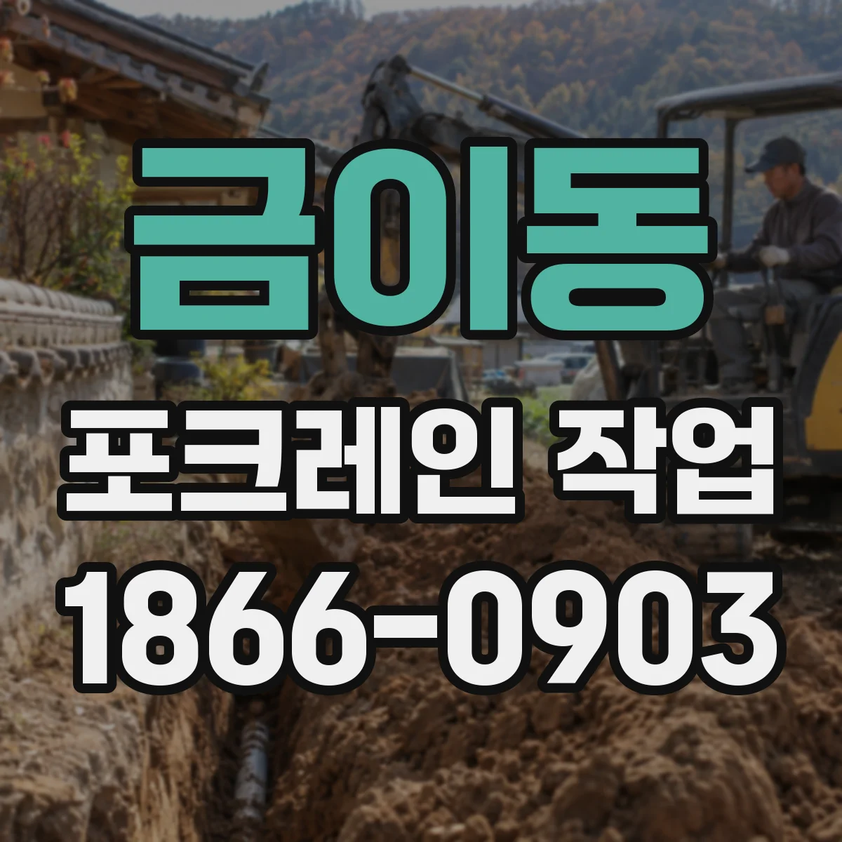 금이동 포크레인 작업