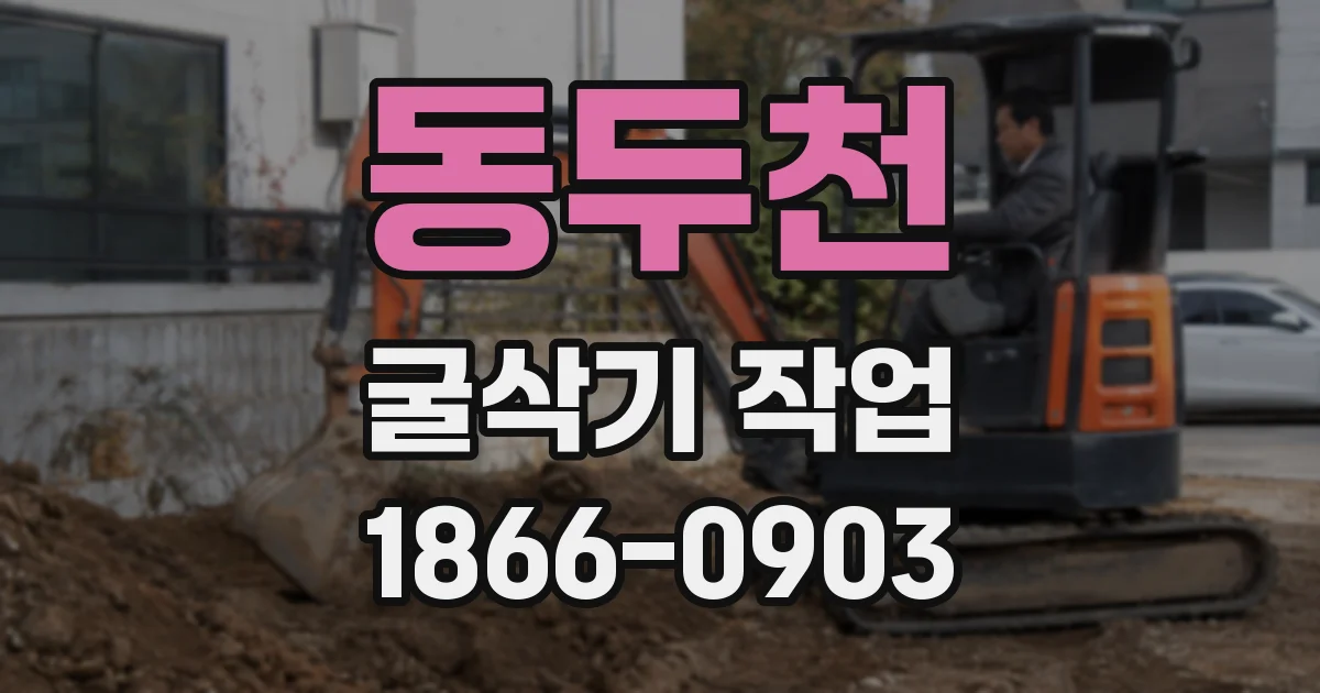 동두천 굴삭기 작업