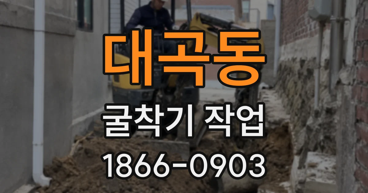 대곡동 굴착기 작업