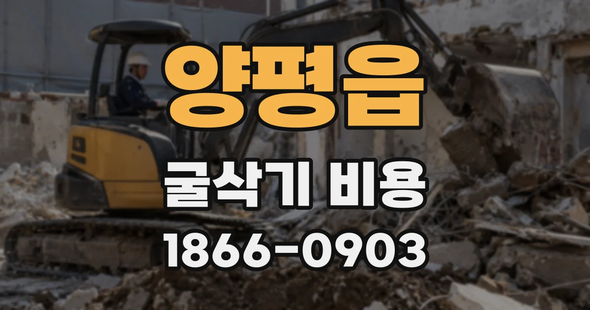 양평읍 굴삭기 비용