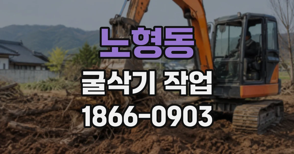 노형동 굴삭기작업