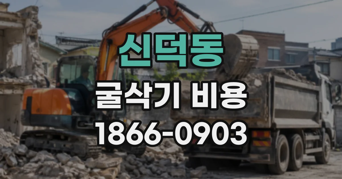 신덕동 굴삭기비용