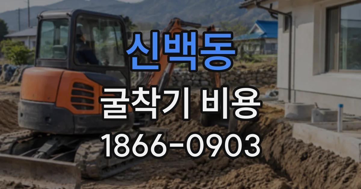 신백동 굴착기비용