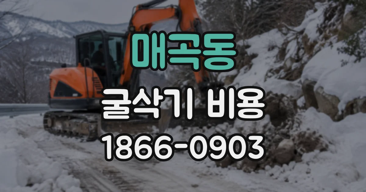 매곡동 굴삭기비용