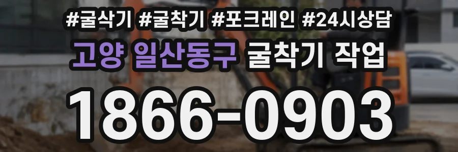 고양 일산동구 굴착기 작업