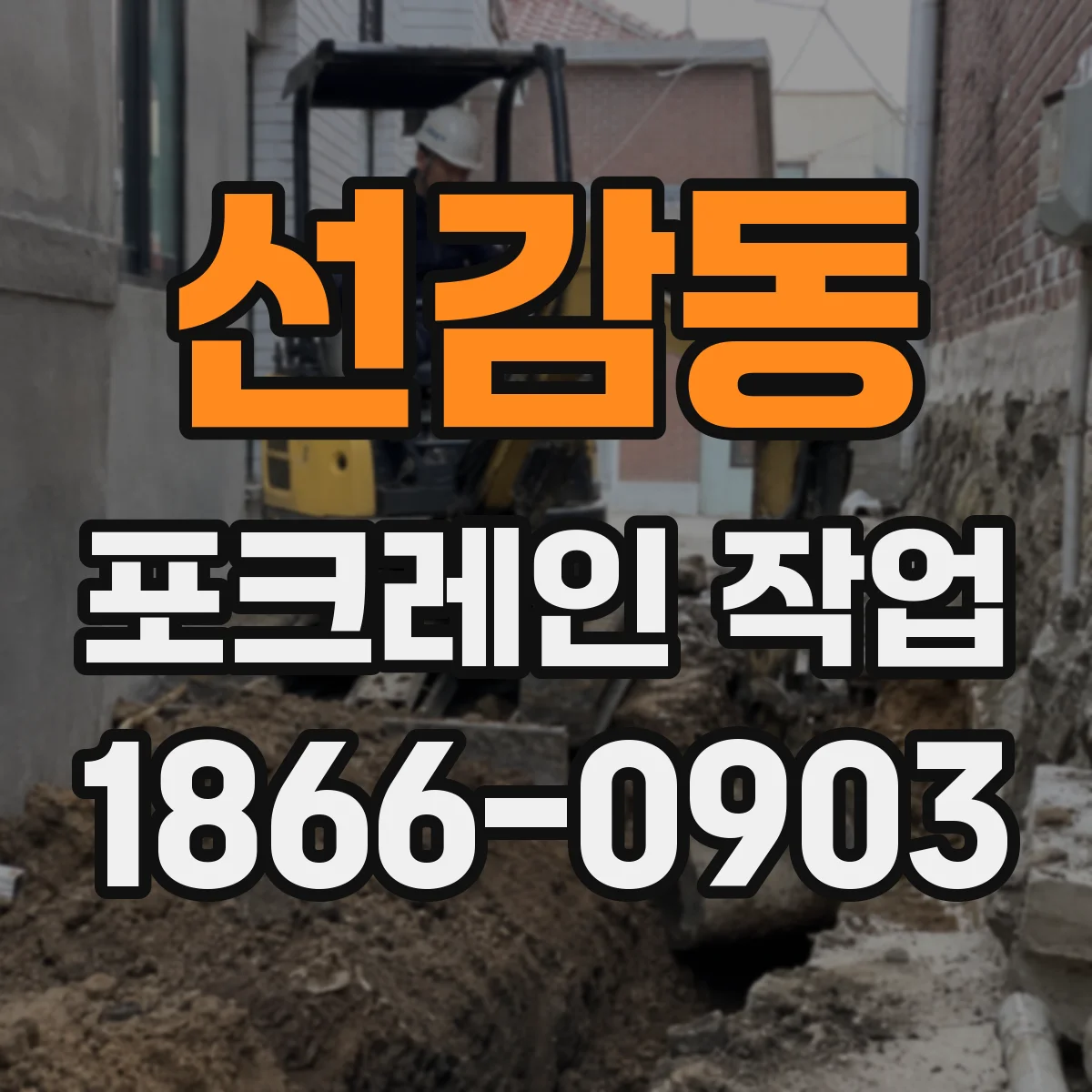 선감동 포크레인 작업