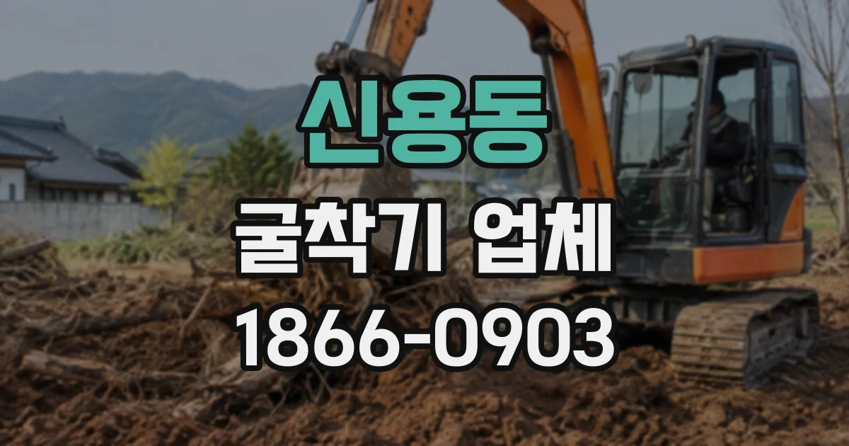 신용동 굴착기업체