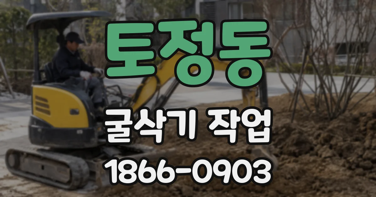 토정동 굴삭기 작업
