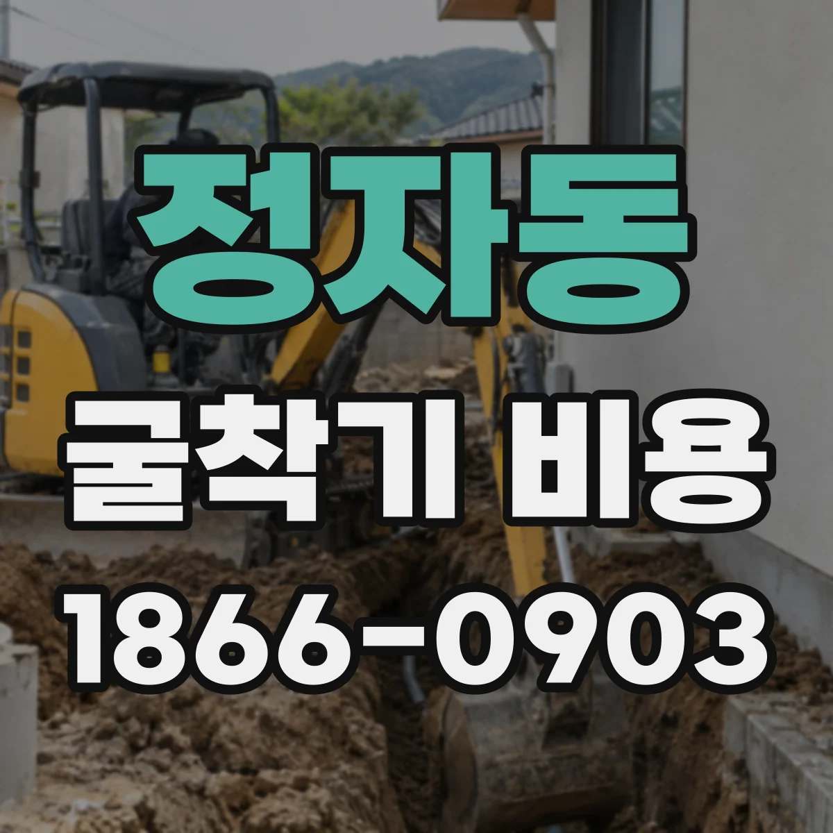 정자동 굴착기 비용
