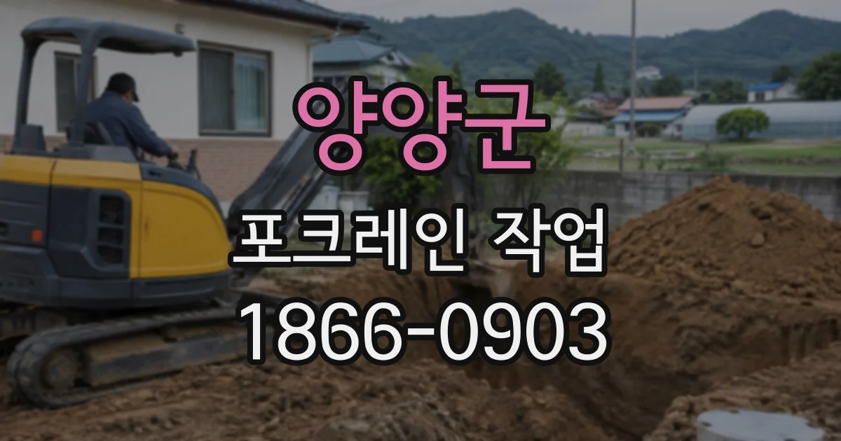 양양군 포크레인작업