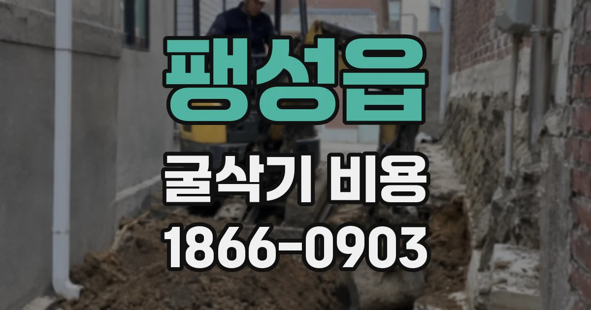 팽성읍 굴삭기 비용