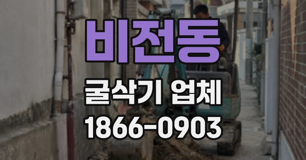 비전동 굴삭기 업체