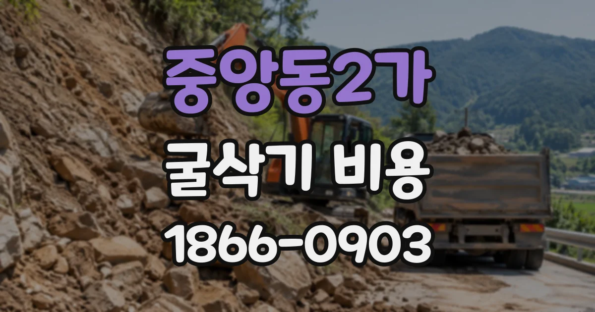 중앙동2가 굴삭기비용