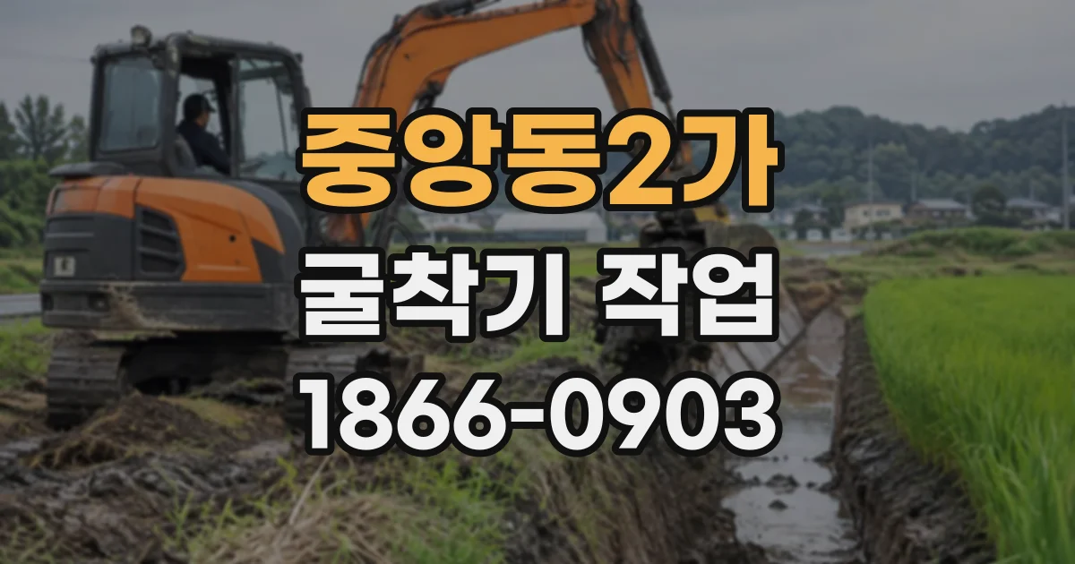 중앙동2가 굴착기작업