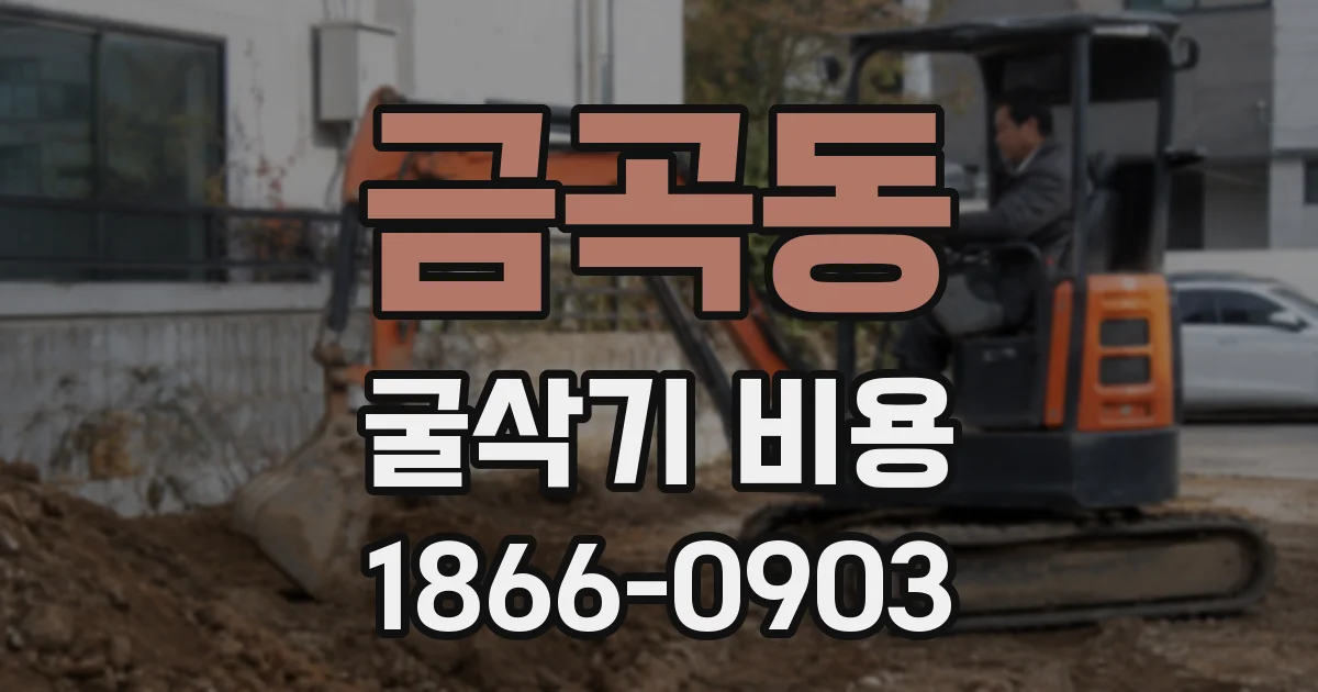 금곡동 굴삭기 비용