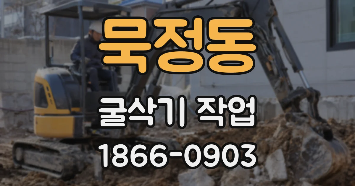 묵정동 굴삭기 작업