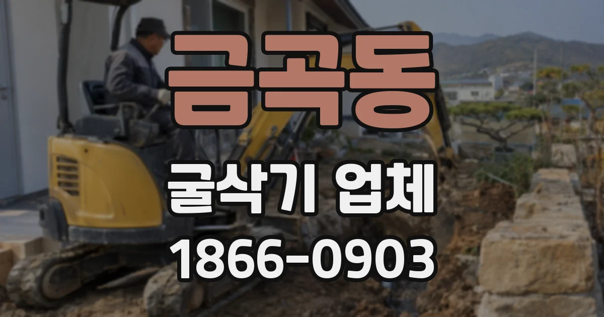 금곡동 굴삭기 업체