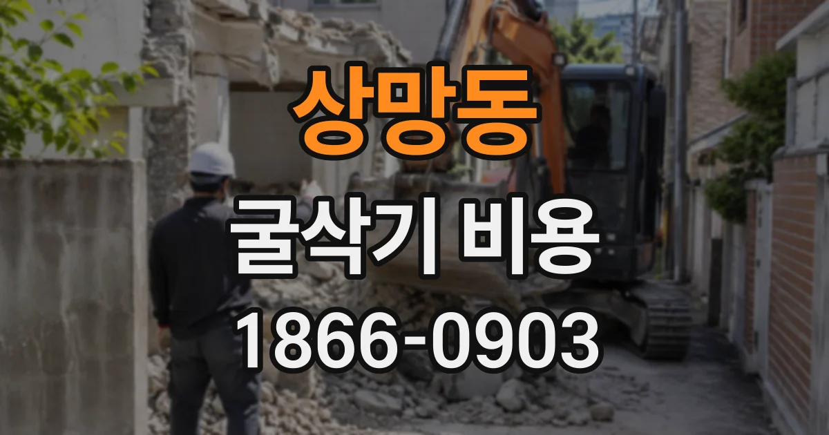 상망동 굴삭기비용