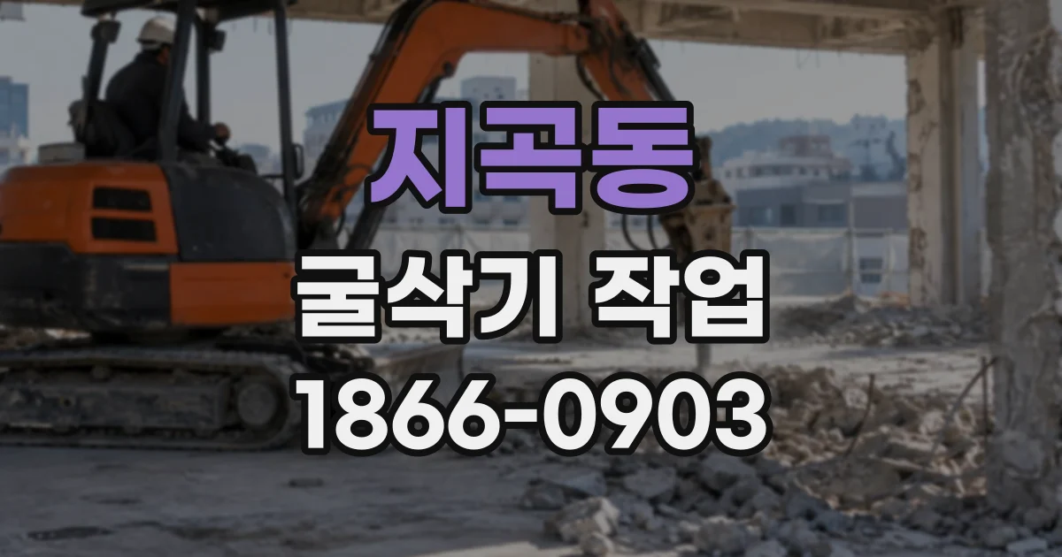 지곡동 굴삭기작업