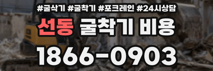 선동 굴착기 비용