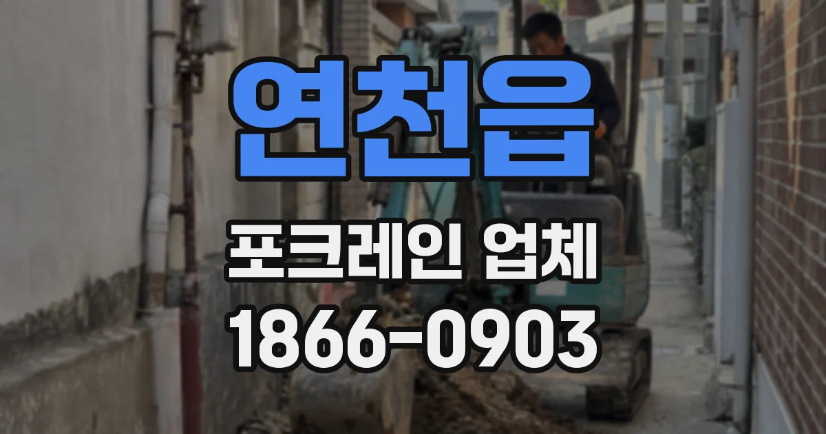연천읍 포크레인 업체