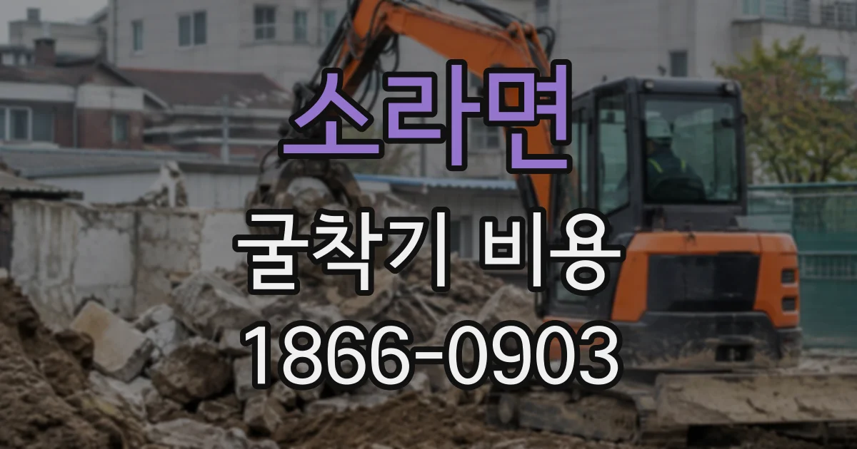 소라면 굴착기비용