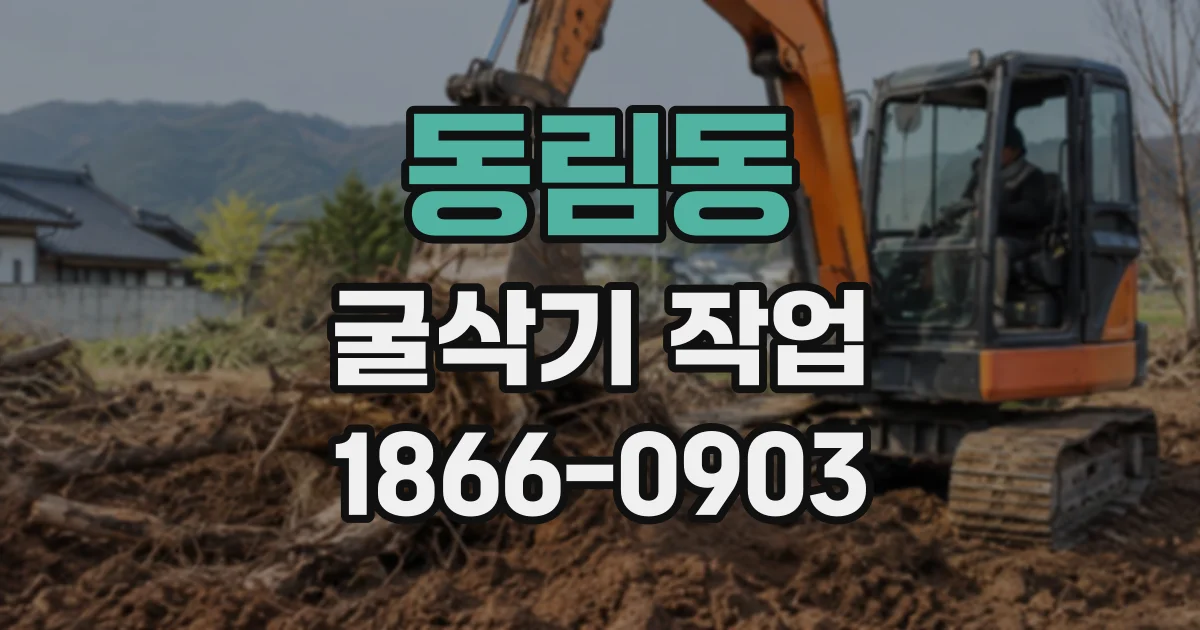 동림동 굴삭기작업