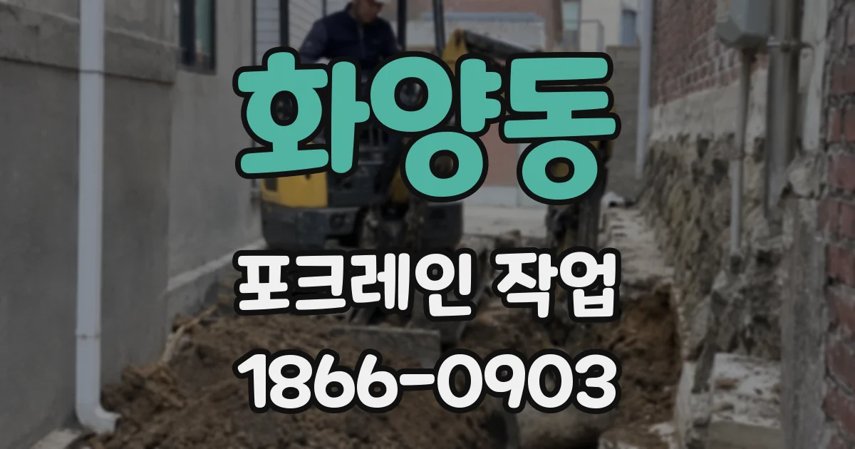 화양동 포크레인 작업