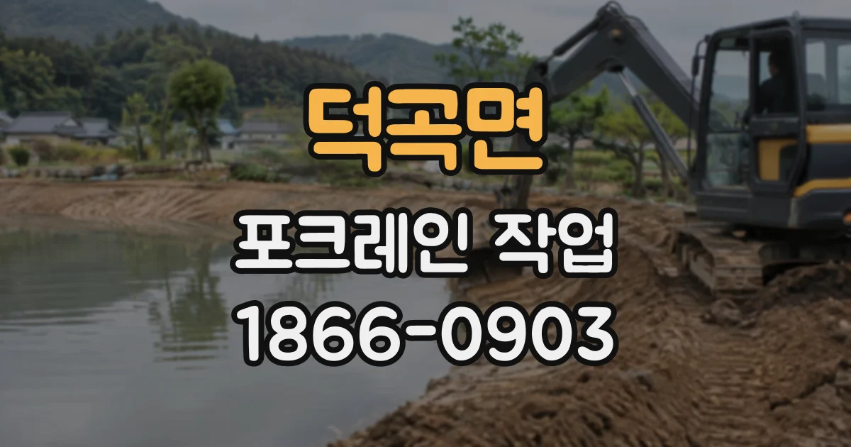 덕곡면 포크레인작업