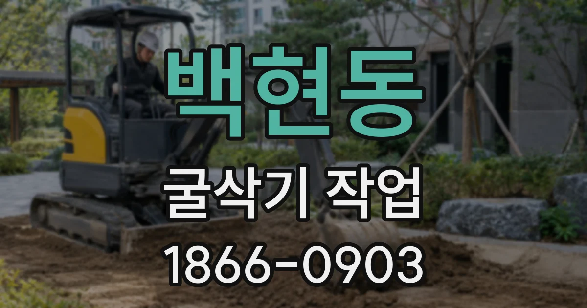 백현동 굴삭기 작업
