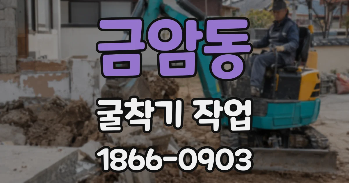 금암동 굴착기 작업