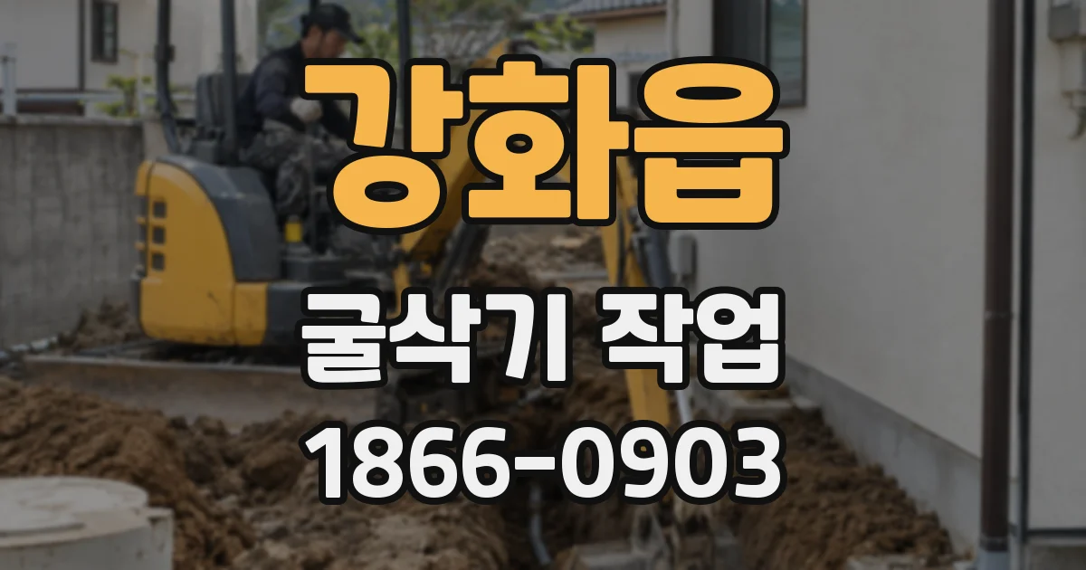 강화읍 굴삭기 작업