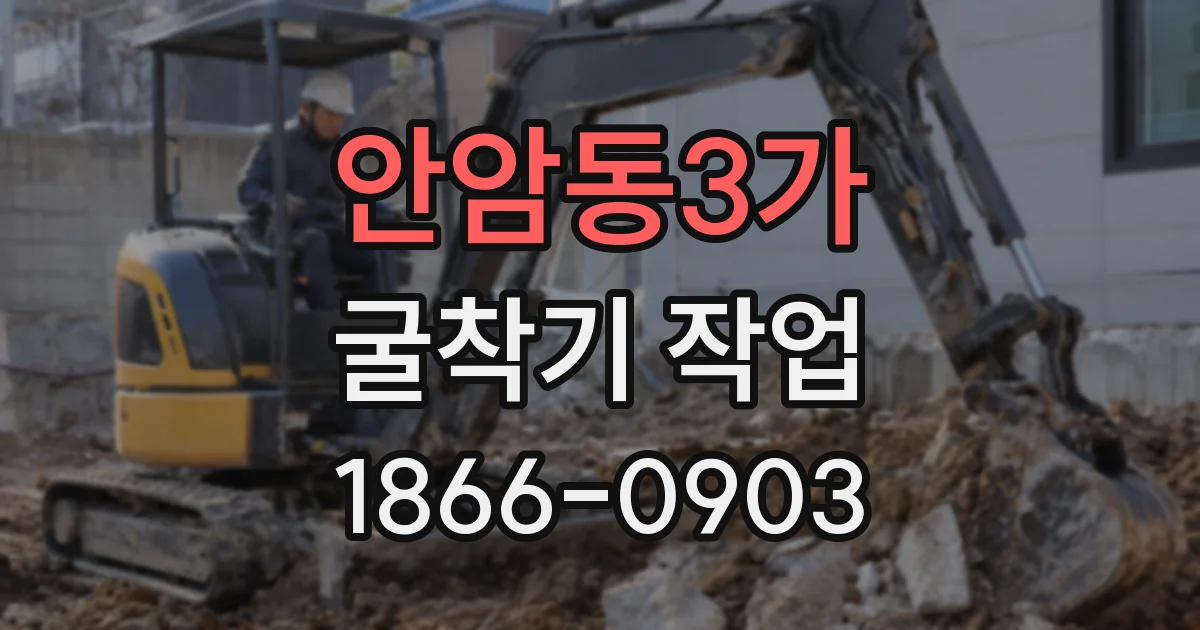 안암동3가 굴착기 작업