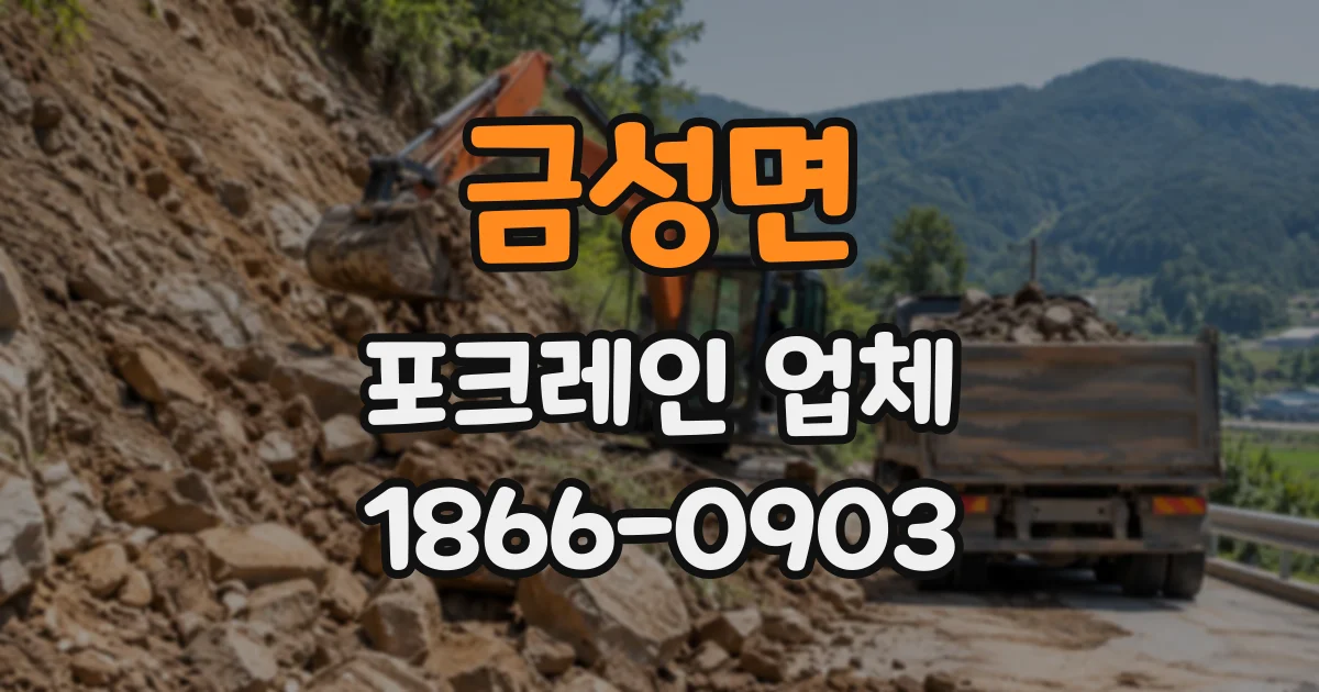 금성면 포크레인업체
